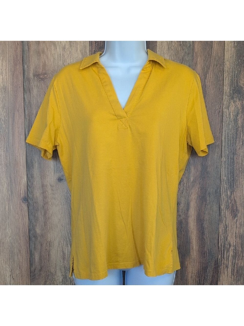 St John's Bay V-Neck Women's Cotton Top M V148